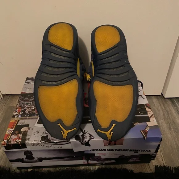 Air Jordan 12 Retro Michigan Size 10 Men/ Used/ Ready To Ship